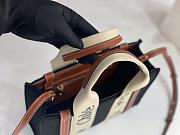 	 Kitlife Chloe small woody tote bag with strap Cashmere black&brown - 26.5 cmx20x8cm - 4
