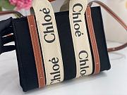 	 Kitlife Chloe small woody tote bag with strap Cashmere black&brown - 26.5 cmx20x8cm - 2