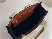 Kitlife Chloe medium woody tote bag with strap black&brown - 37*26*12cm - 4