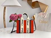 	 Kitlife Chloe small woody tote bag with strap Cashmere flame orange - 26.5 cmx20x8cm - 1