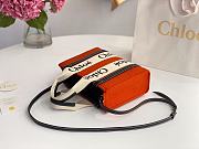 	 Kitlife Chloe small woody tote bag with strap Cashmere flame orange - 26.5 cmx20x8cm - 6