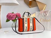 	 Kitlife Chloe small woody tote bag with strap Cashmere flame orange - 26.5 cmx20x8cm - 3