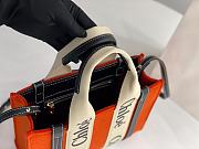 	 Kitlife Chloe small woody tote bag with strap Cashmere flame orange - 26.5 cmx20x8cm - 4
