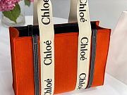 Kitlife Chloe medium woody tote bag with strap flame orange - 37*26*12cm - 4