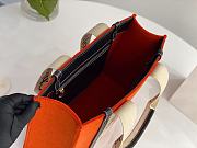 Kitlife Chloe medium woody tote bag with strap flame orange - 37*26*12cm - 6