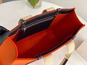 Kitlife Chloe large woody tote bag with strap flame orange - 45*33*13 cm - 6