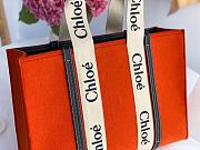 Kitlife Chloe large woody tote bag with strap flame orange - 45*33*13 cm - 3