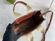 Kitlife Chloe small woody tote bag with strap light brown - 26.5 cmx20x8cm - 2