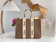 Kitlife Chloe large woody tote bag with strap light brown - 45*33*13 cm - 1