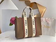 Kitlife Chloe large woody tote bag with strap light brown - 45*33*13 cm - 5