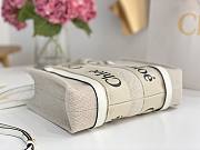 Kitlife Chloe small woody tote bag with strap white - 26.5 cmx20x8cm - 5