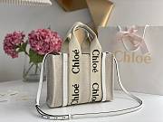 Kitlife Chloe small woody tote bag with strap white - 26.5 cmx20x8cm - 3