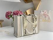 Kitlife Chloe medium woody tote bag with strap white - 37*26*12cm - 4