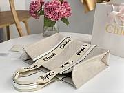 Kitlife Chloe large woody tote bag with strap white - 45*33*13 cm - 5