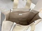 Kitlife Chloe large woody tote bag with strap white - 45*33*13 cm - 4