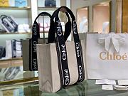 Kitlife Chloe medium woody tote bag with strap black beige - 37*26*12cm - 3