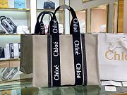 Kitlife Chloe large woody tote bag with strap black and beige - 45*33*13 cm - 1