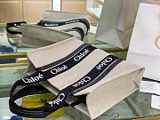 Kitlife Chloe large woody tote bag with strap black and beige - 45*33*13 cm - 3