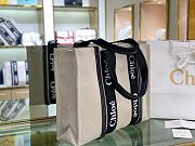 Kitlife Chloe large woody tote bag with strap black and beige - 45*33*13 cm - 4
