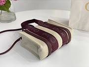 Kitlife Chloe medium woody tote bag with strap burgundy - 26.5 cmx20x8cm - 2