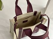 Kitlife Chloe medium woody tote bag with strap burgundy - 26.5 cmx20x8cm - 3