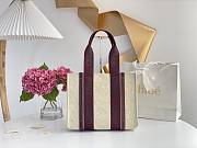 Kitlife Chloe medium woody tote bag with strap burgundy - 37*26*12cm - 1