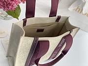 Kitlife Chloe medium woody tote bag with strap burgundy - 37*26*12cm - 3