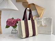 Kitlife Chloe medium woody tote bag with strap burgundy - 37*26*12cm - 5