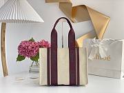 Kitlife Chloe large woody tote bag with strap burgundy - 45*33*13 cm - 1