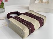 Kitlife Chloe large woody tote bag with strap burgundy - 45*33*13 cm - 3