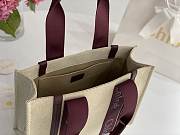 Kitlife Chloe large woody tote bag with strap burgundy - 45*33*13 cm - 4