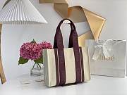 Kitlife Chloe large woody tote bag with strap burgundy - 45*33*13 cm - 5