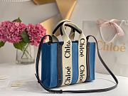 Kitlife Chloe medium woody tote bag with strap blue - 26.5 cmx20x8cm - 4