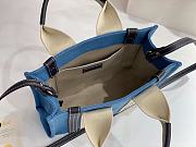 Kitlife Chloe medium woody tote bag with strap blue - 26.5 cmx20x8cm - 2