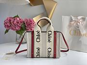 Kitlife Chloe medium woody tote bag with strap dark pink - 26.5 cmx20x8cm - 1