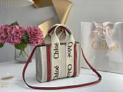 Kitlife Chloe medium woody tote bag with strap dark pink - 26.5 cmx20x8cm - 5