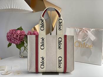 Kitlife Chloe medium woody tote bag with strap dark pink - 37*26*12cm