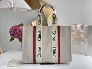 Kitlife Chloe large woody tote bag with strap dark pink - 45*33*13 cm - 1