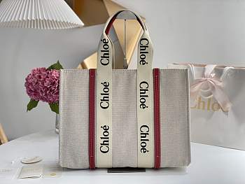 Kitlife Chloe large woody tote bag with strap dark pink - 45*33*13 cm