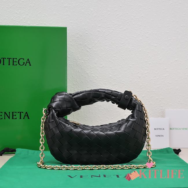 Kitlife Bottega Veneta Mini Jodie with chain black - 28x23x8cm - 1