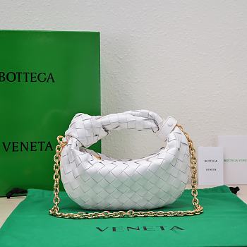 	 Kitlife Bottega Veneta Mini Jodie with chain white - 28x23x8cm