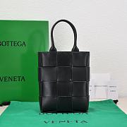 Kitlife Bottega Veneta Small Cassette Tote Bag Black - 22*16.5*5.5cm - 1