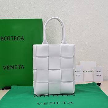 	 Kitlife Bottega Veneta Small Cassette Tote Bag White - 22*16.5*5.5cm