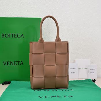 	 Kitlife Bottega Veneta Small Cassette Tote Bag Brown - 22*16.5*5.5cm