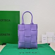 	 Kitlife Bottega Veneta Small Cassette Tote Bag Purple - 22*16.5*5.5cm - 1