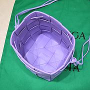 	 Kitlife Bottega Veneta Cassette Small Intrecciato Leather Bucket Wisteria Bag - 19x14x13cm - 3