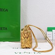 Kitlife Bottega Veneta Mini Loop Crossbody Bag Gold - 17*10*6cm - 2