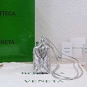 	 Kitlife Bottega Veneta Mini Loop Crossbody Bag Silver - 17*10*6cm - 3