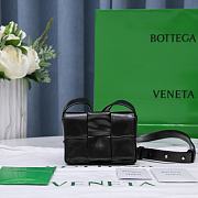 	 Kitlife Bottega Veneta Salon 03 Cassette Intrecciato Black Leather - 12x8x4cm - 1