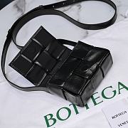 	 Kitlife Bottega Veneta Salon 03 Cassette Intrecciato Black Leather - 12x8x4cm - 5